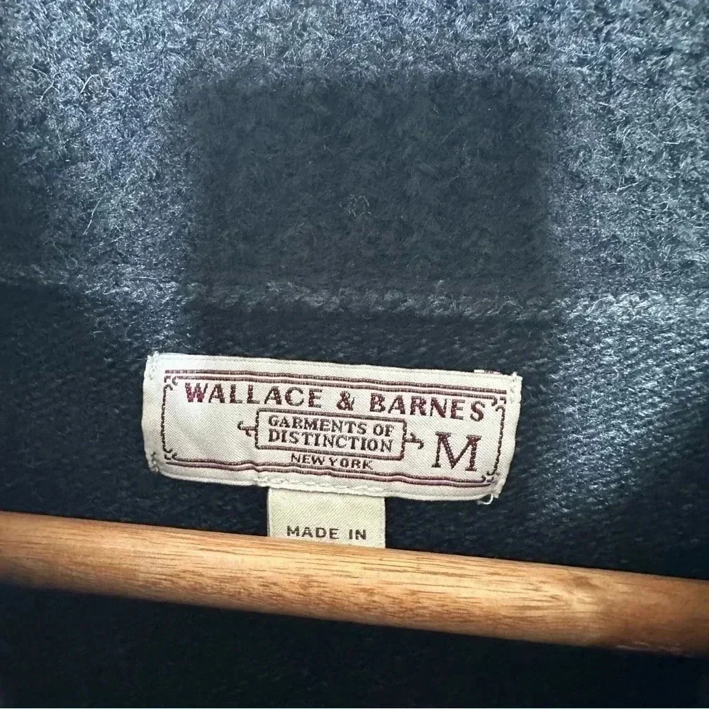 Wallace & Barnes Mens Pullover Toggle Wool Blend Sweater Size Medium
